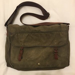 J.CREW | Vintage Waxed Canvas Messenger Bag